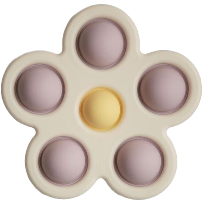 mushie sensorische bloem - soft lilac-daffodil-ivory | 70.048.02 | 0