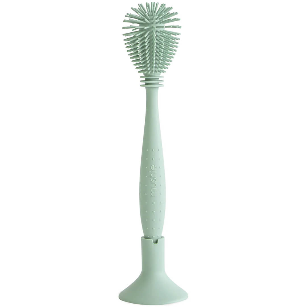 mushie siliconen dubbelzijdige flessenborstel - cambridge blue | 70.090.04 | 0