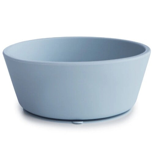 mushie siliconen kinderkom met zuignap - powder blue | 70.018.41 | 0