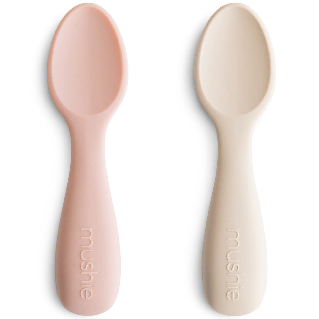 mushie siliconen kinderlepels blush - shifting sand - 2st | 70.080.02 | 0