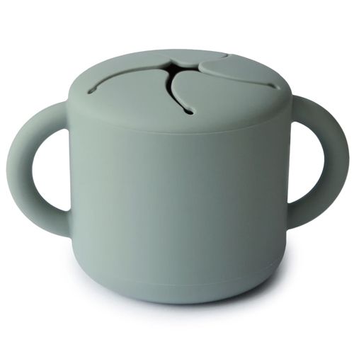 mushie siliconen snackbeker - cambridge blue | 70.026.06 | 0