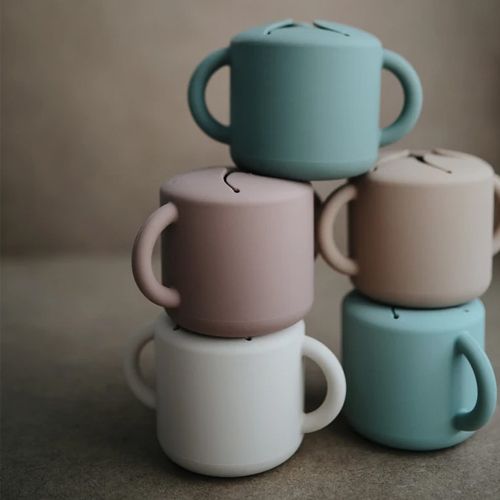 mushie siliconen snackbeker - cloudy mauve | 70.026.04 | 3