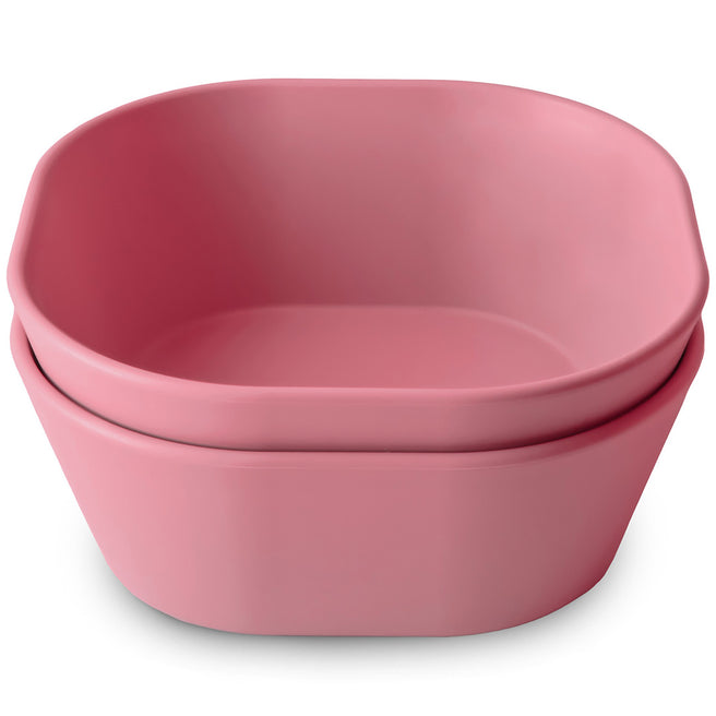 mushie kinderkommen vierkant - dusty rose - 2st | 70.008.12| 0