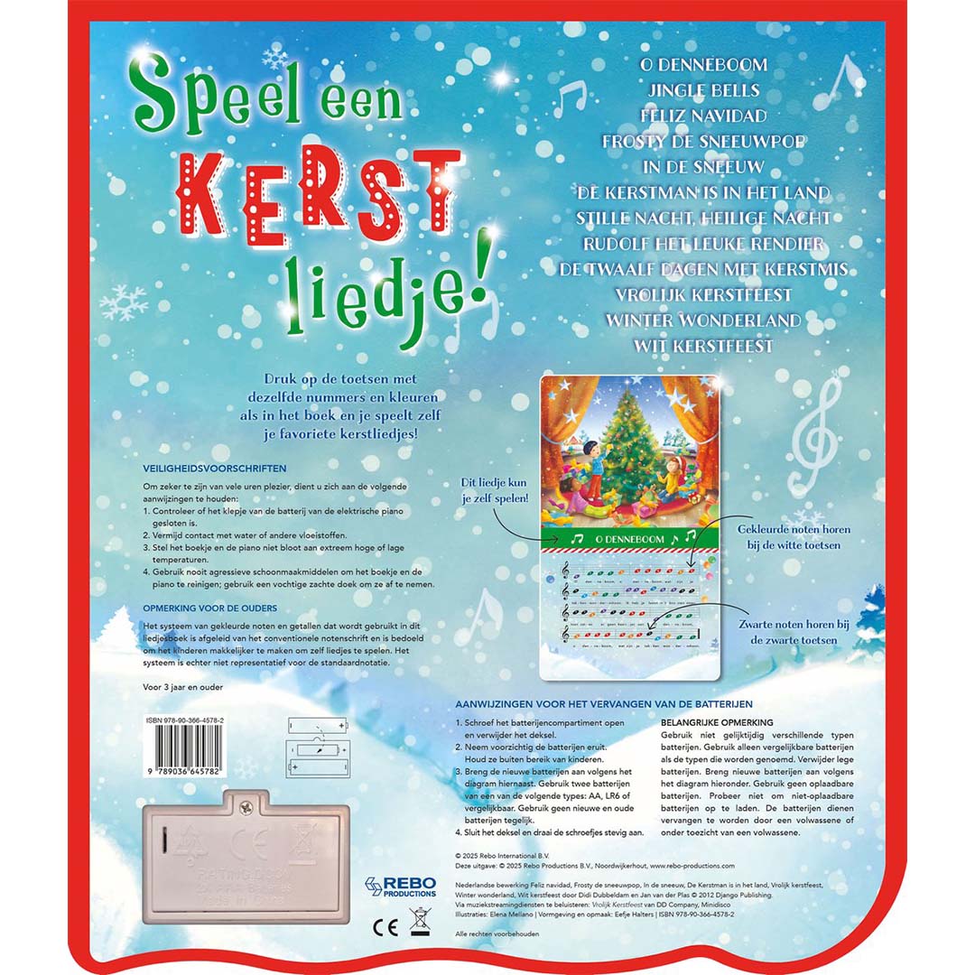 muziekboek speel een kerstliedje!