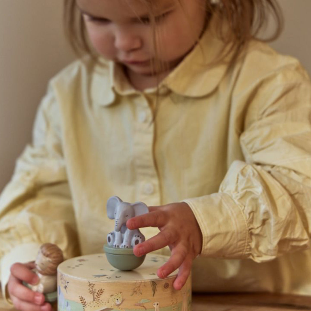 little dutch muziekdoosje safari friends - groen | LD7489 | 3
