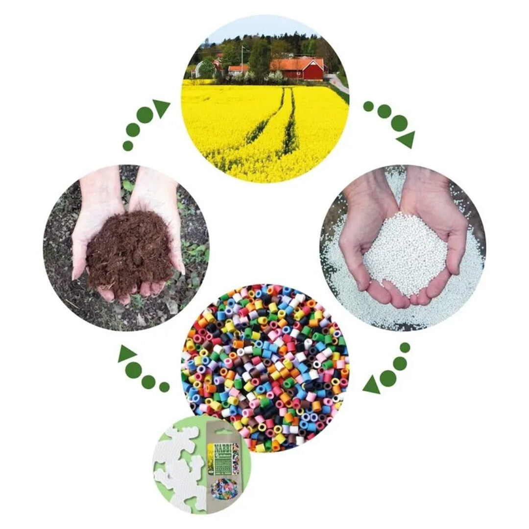 nabbi biobeads® strijkkralen grijs - 1000st | 9067820 | 2