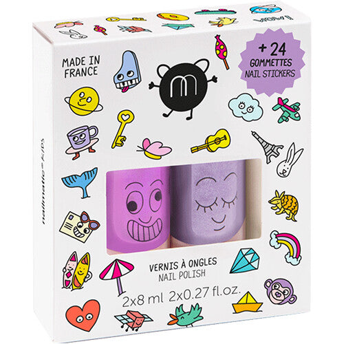 nailmatic kindernagellak op waterbasis - wow - 2st + nagelstickers | 202WOW | 0