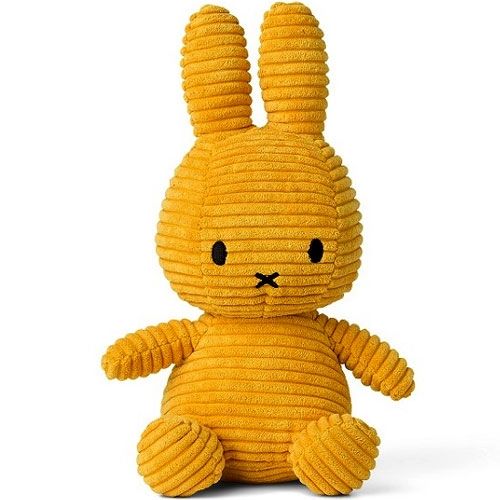 nijntje-miffy corduroy knuffelkonijn 33 cm - mosterd | 24182217 | 0