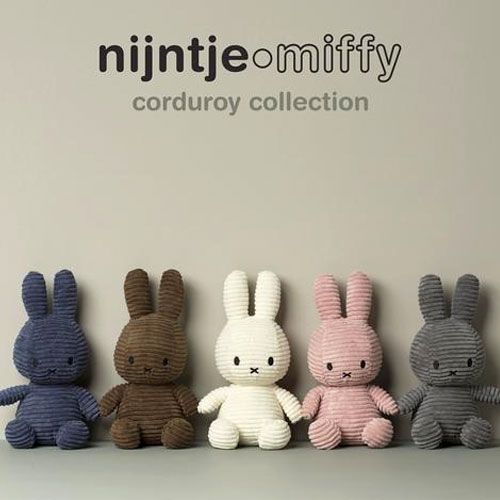 nijntje-miffy corduroy knuffelkonijn 33 cm - mosterd | 24182217 | 2