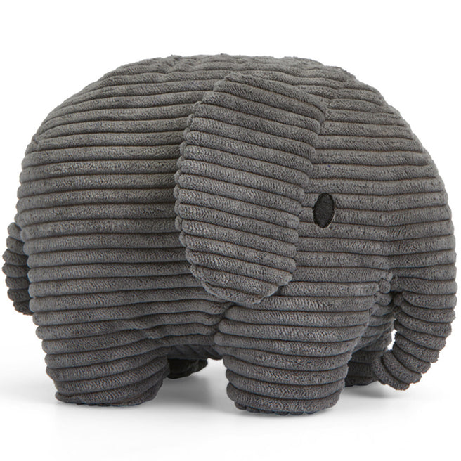 nijntje-miffy corduroy knuffelolifant 23 cm - grijs | 24182427 | 0