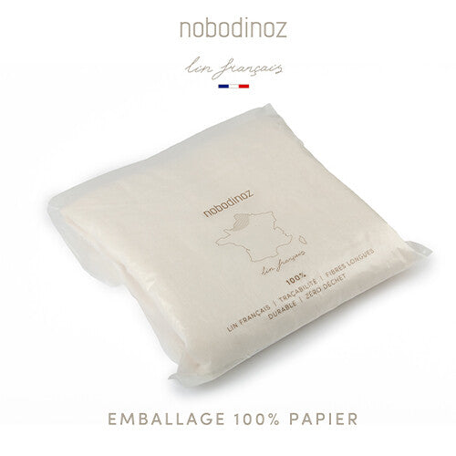 nobodinoz hoes verschoonkussen lin français - off white | 8435574923042 | 7