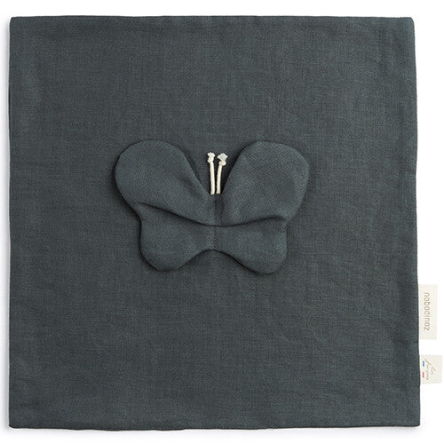 nobodinoz knuffeldoek lin français - butterfly - green blue | 8435574922830 | 2