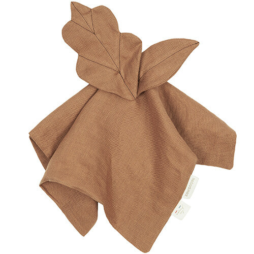 nobodinoz knuffeldoek lin français - leaf - noisette | 8435574924636 | 0