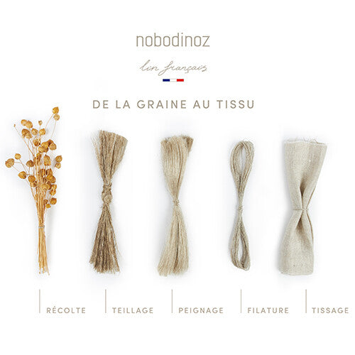 nobodinoz knuffeldoek lin français - leaf - noisette | 8435574924636 | 4