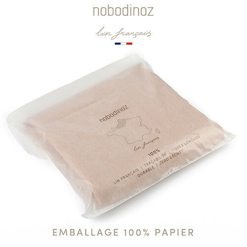nobodinoz knuffeldoek lin français - leaf - noisette | 8435574924636 | 6