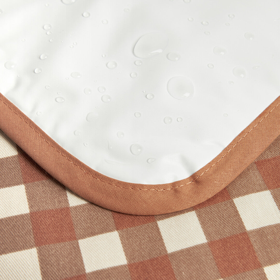 nobodinoz verschoonmat hyde park - terracotta checks | 8435574927200 | 3