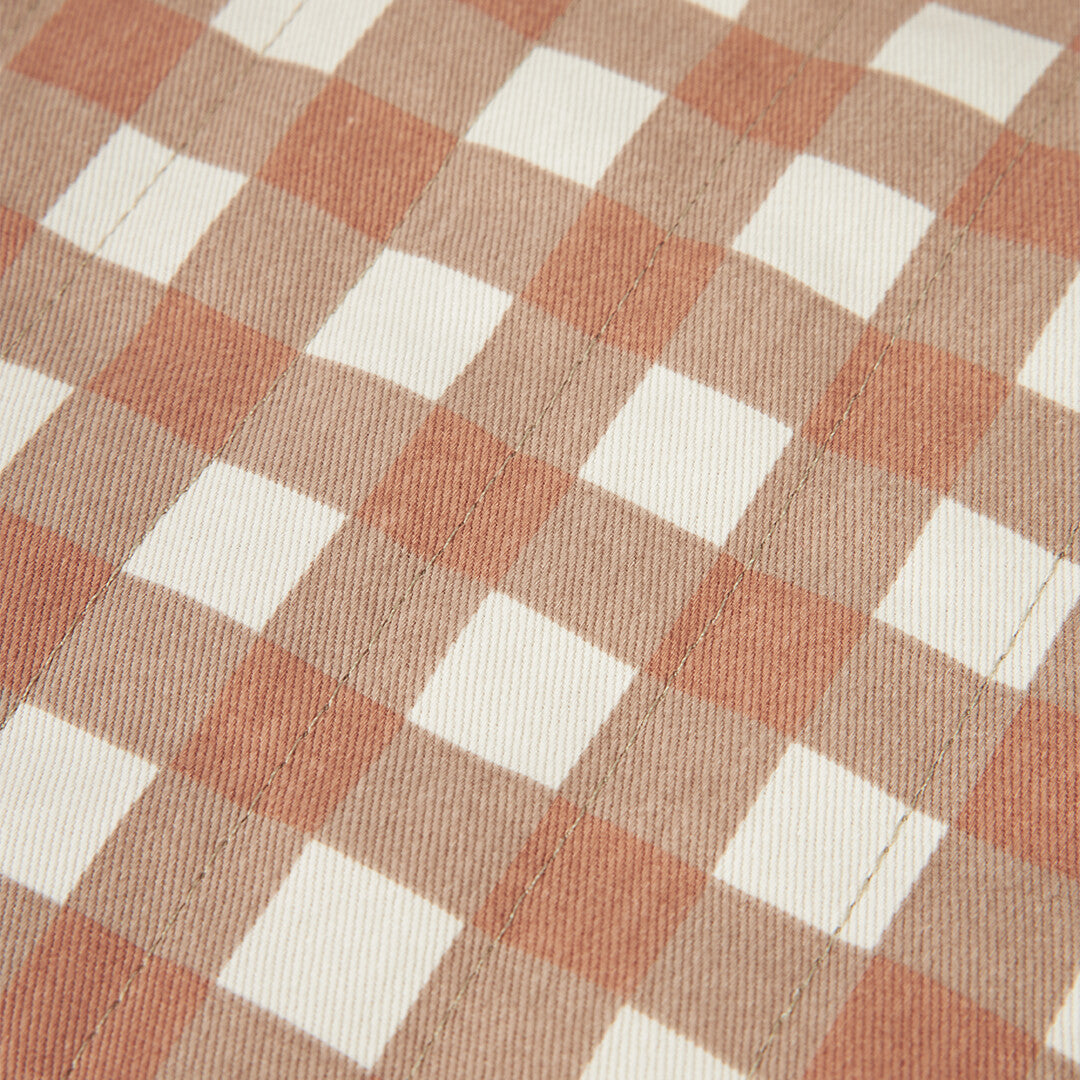 nobodinoz verschoonmat hyde park - terracotta checks | 8435574927200 | 4