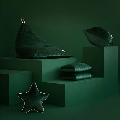nobodinoz zitzak essaouira velvet - jungle green 115 cm | 2000000112497  | 1