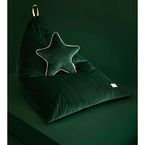 nobodinoz zitzak essaouira velvet - jungle green 115 cm | 2000000112497  | 2