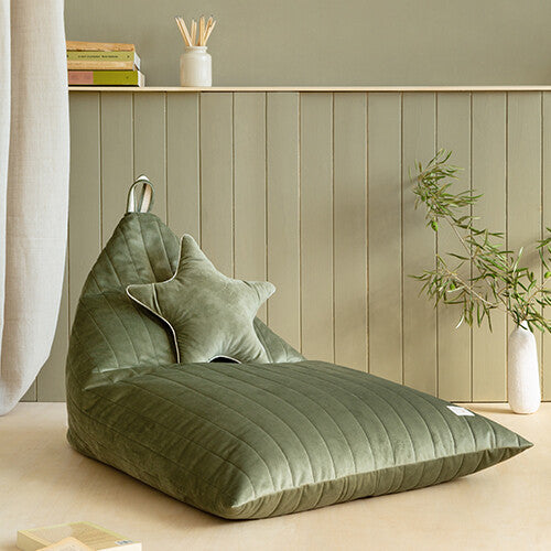 nobodinoz zitzak essaouira velvet - olive green 115 cm | 8435574920621 | 2