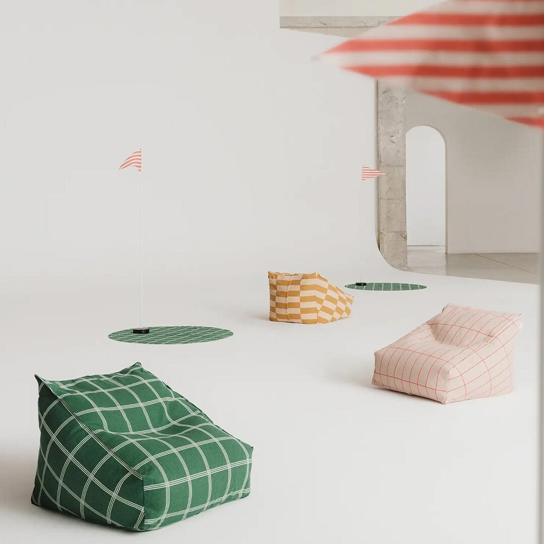 nobodinoz zitzak vibes - pink red grid | 8435574935014 | 1