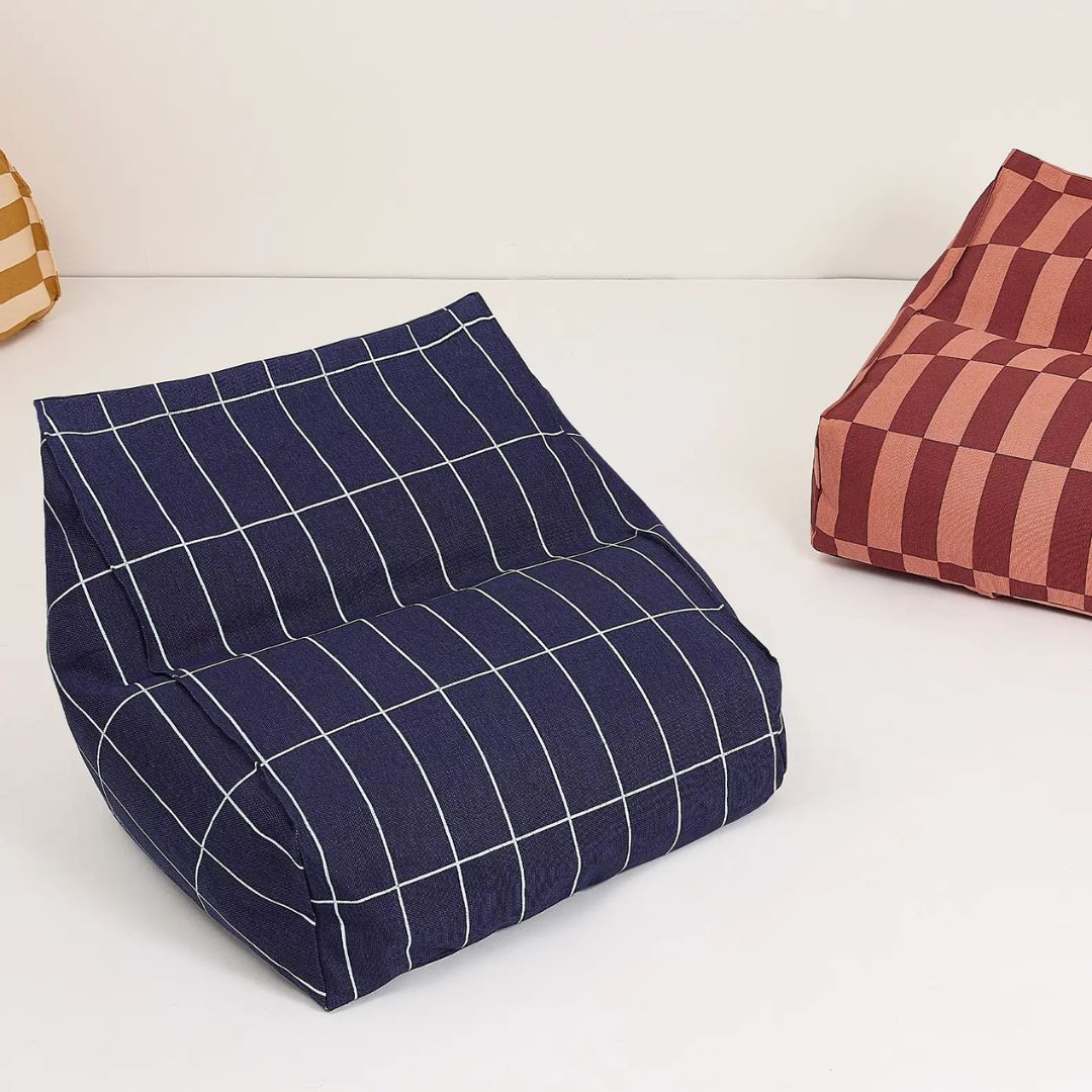 nobodinoz zitzak vibes - navy blue grid | 8435574938480 | 2