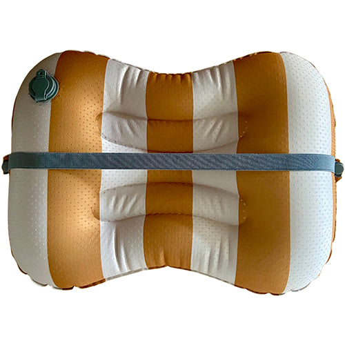 noui noui opblaasbaar stoelkussen stripes - mustard-nude | NN14002 | 1