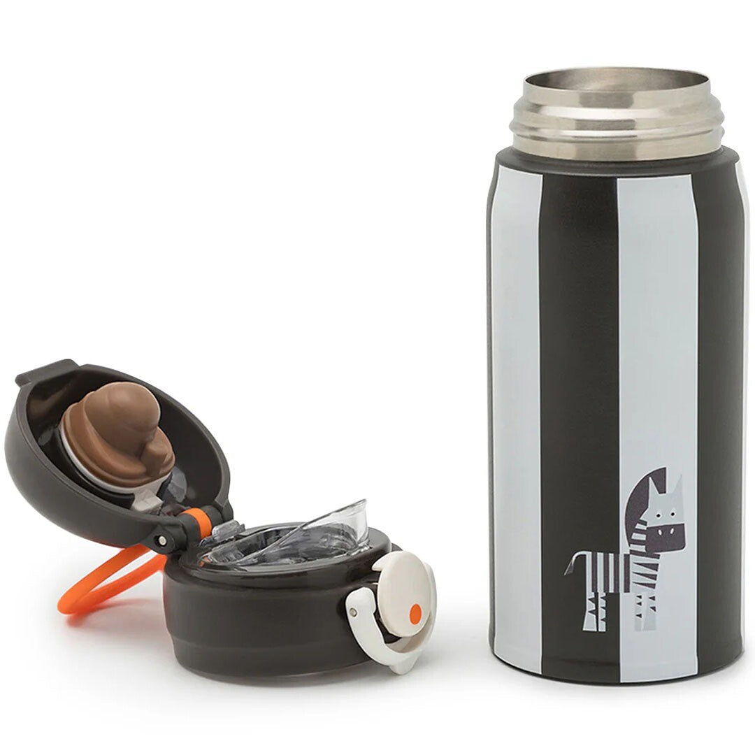 noui noui rvs thermosfles - zebra - 350 ml | NN13101 | 4
