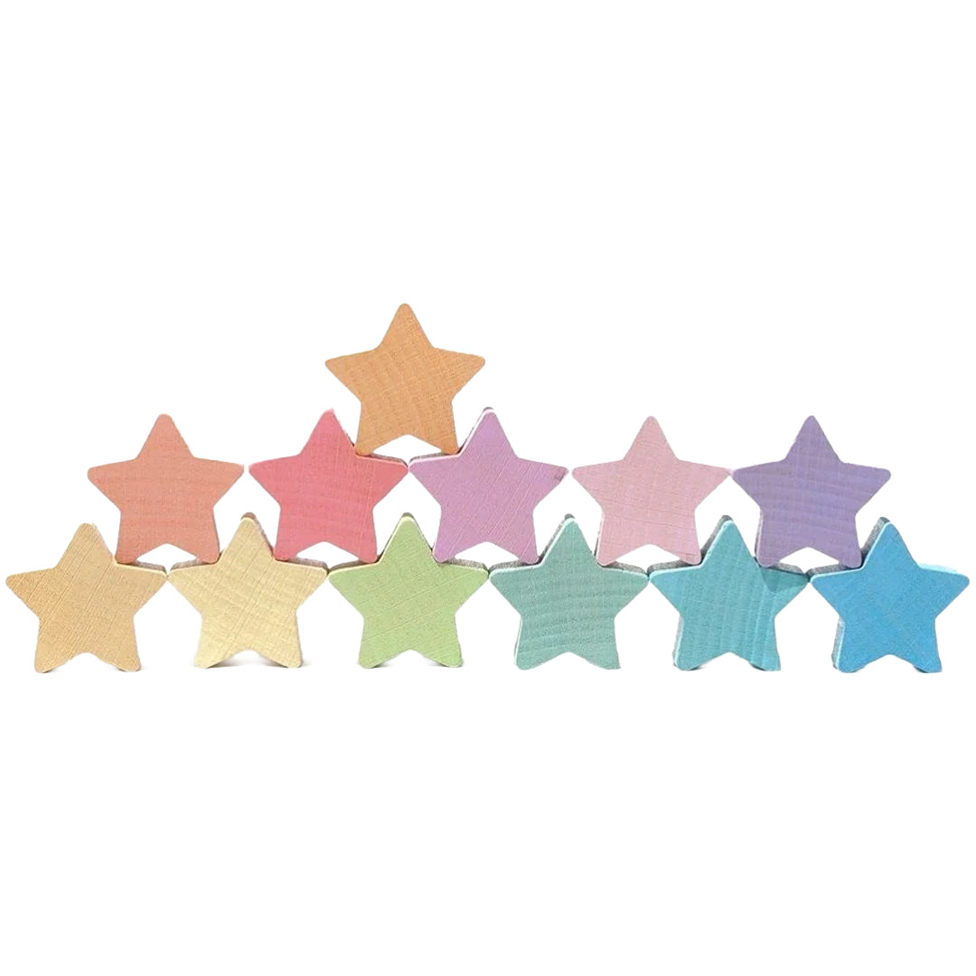 ocamora speelfiguren sterren - pastel - 12st | ES-1220