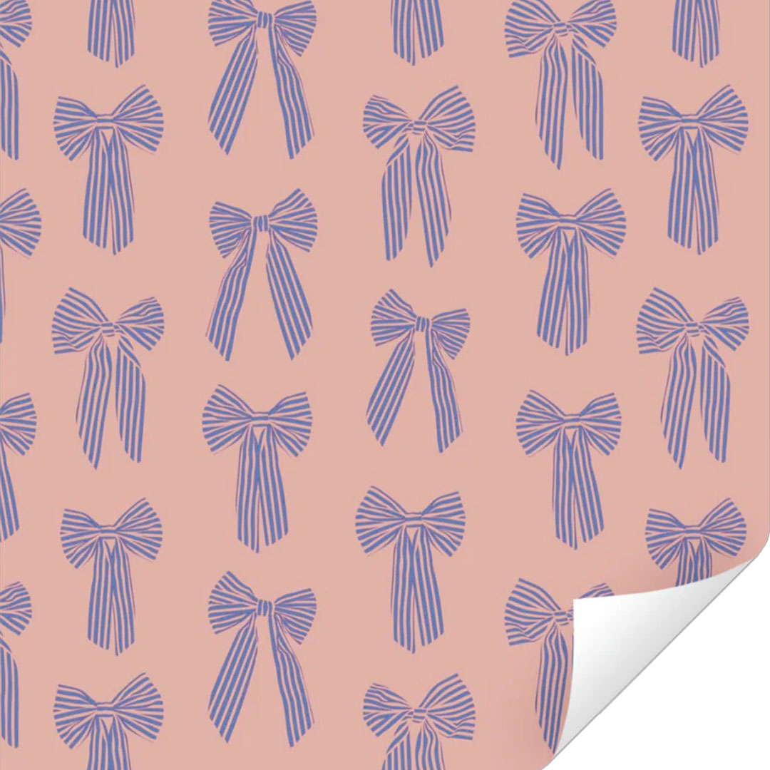 ole inpakpapier big bow - litchi - cornflower - 3 m 1