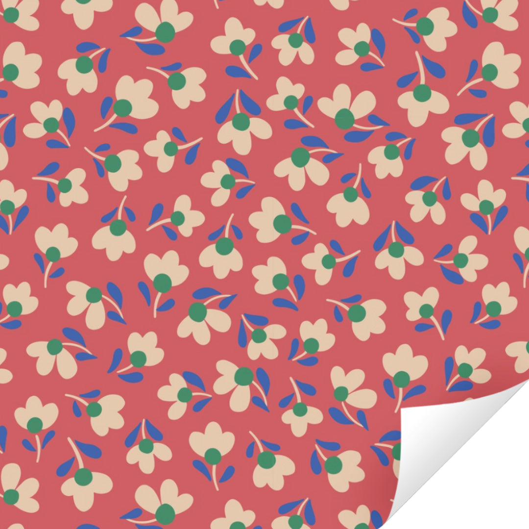 ole inpakpapier lily odette - flowers - barn red - 3 m | 10KA616C | 0