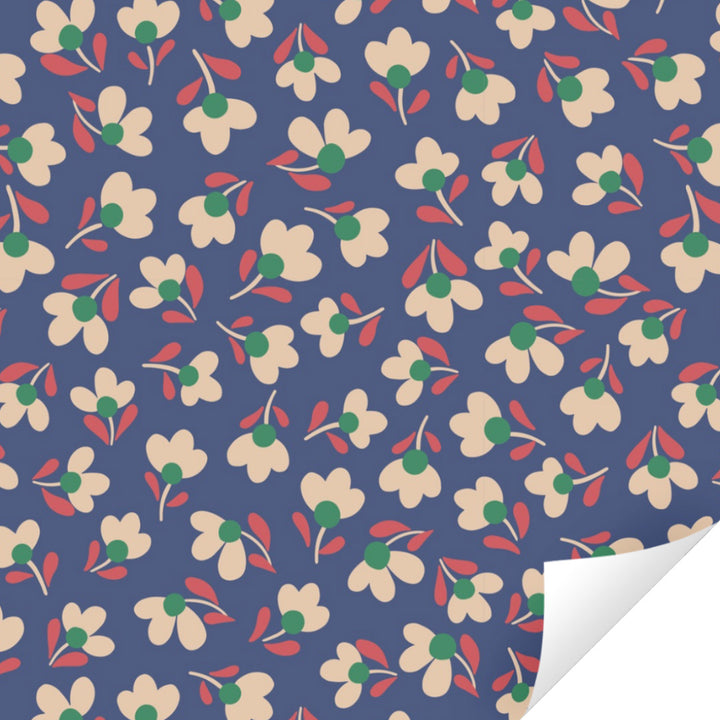 ole inpakpapier lily odette - flowers - dusky sky - 3 m | 10KA617C | 0