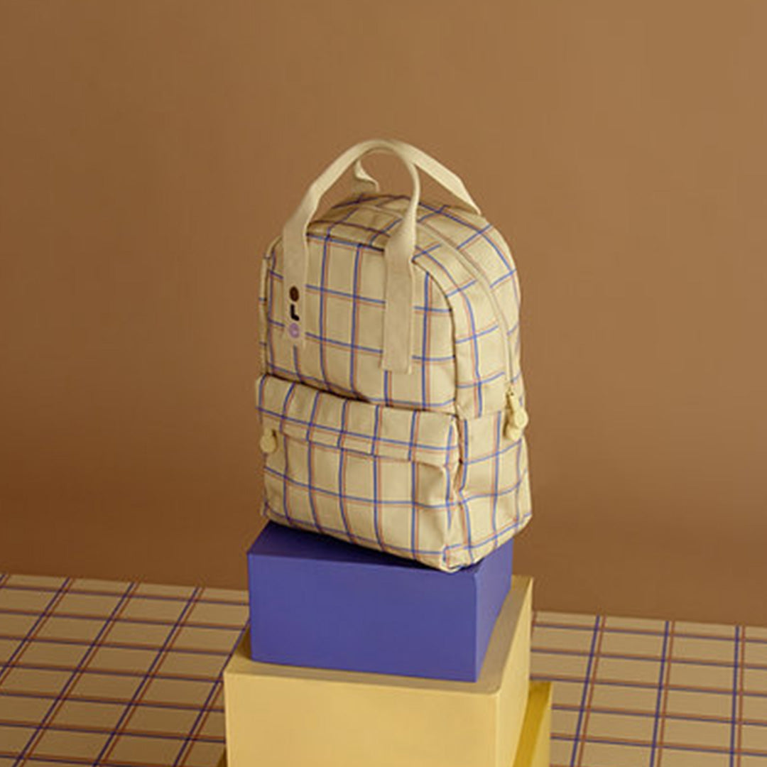 ole rugzak tartan - vanilla - 35 cm | 1702064 | 2