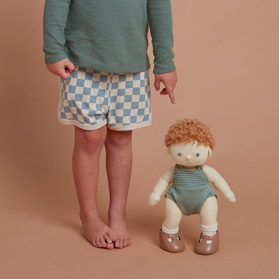 olli ella lappenpop dinkum doll - pea - 35 cm    | OEKTOY-DKD-PP-O | 2