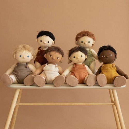 olli ella lappenpop dinkum doll - peanut - 35 cm   | OEKTOY-DKD-PE-O | 1