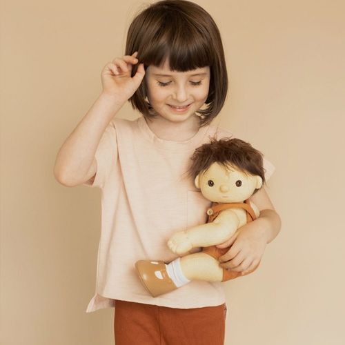 olli ella lappenpop dinkum doll - peanut - 35 cm   | OEKTOY-DKD-PE-O | 2