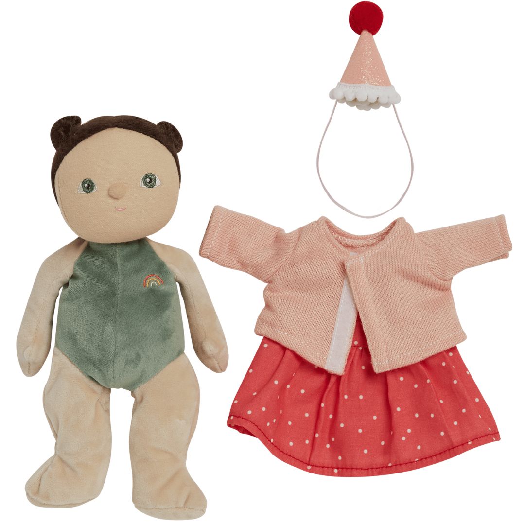 olli ella lappenpop dinky dinkum doll - dress me - sophie - 22 cm | OETDDA-DRE-TW-P | 3