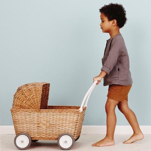 olli ella poppenwagen strolley - natural  | OEKTOY-STR-NA-O | 2