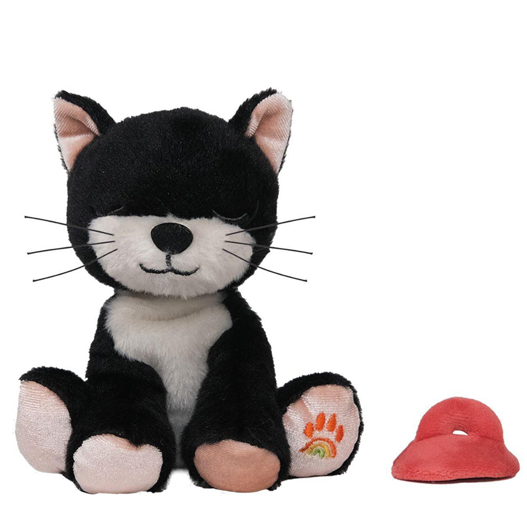 olli ella knuffelkat binky kitten - kit black and white - 14 cm | OETCAT-BIN-BW-P | 0