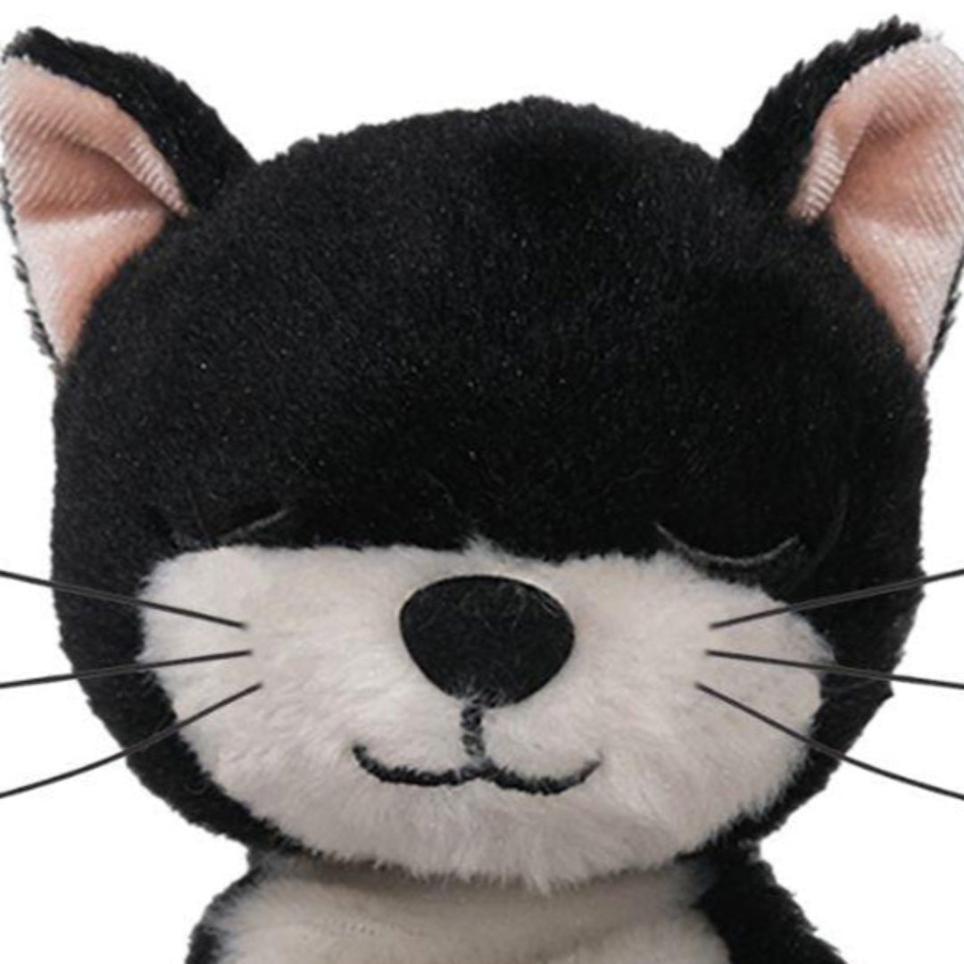 olli ella knuffelkat binky kitten - kit black and white - 14 cm | OETCAT-BIN-BW-P | 1