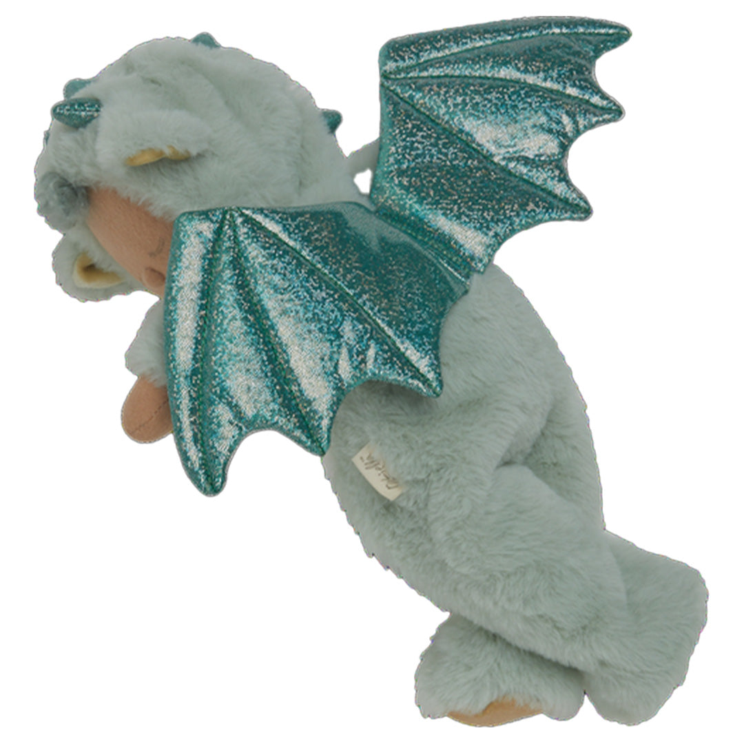 olli ella lappenpop cozy dinkum dragon - ash green - 32 cm | OETCOZ-COZ-GR-O | 1