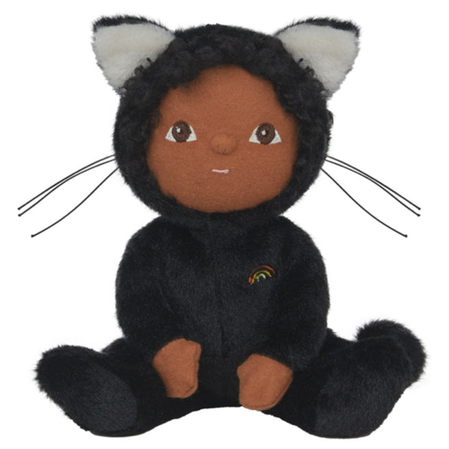 olli ella lappenpop dinky dinkum doll - carson cat black - 22 cm | OETDDA-DDN-BA-O | 0