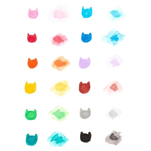 ooly aquarelkrijtjes kattenparade - 12st | 02.133-098 | 6