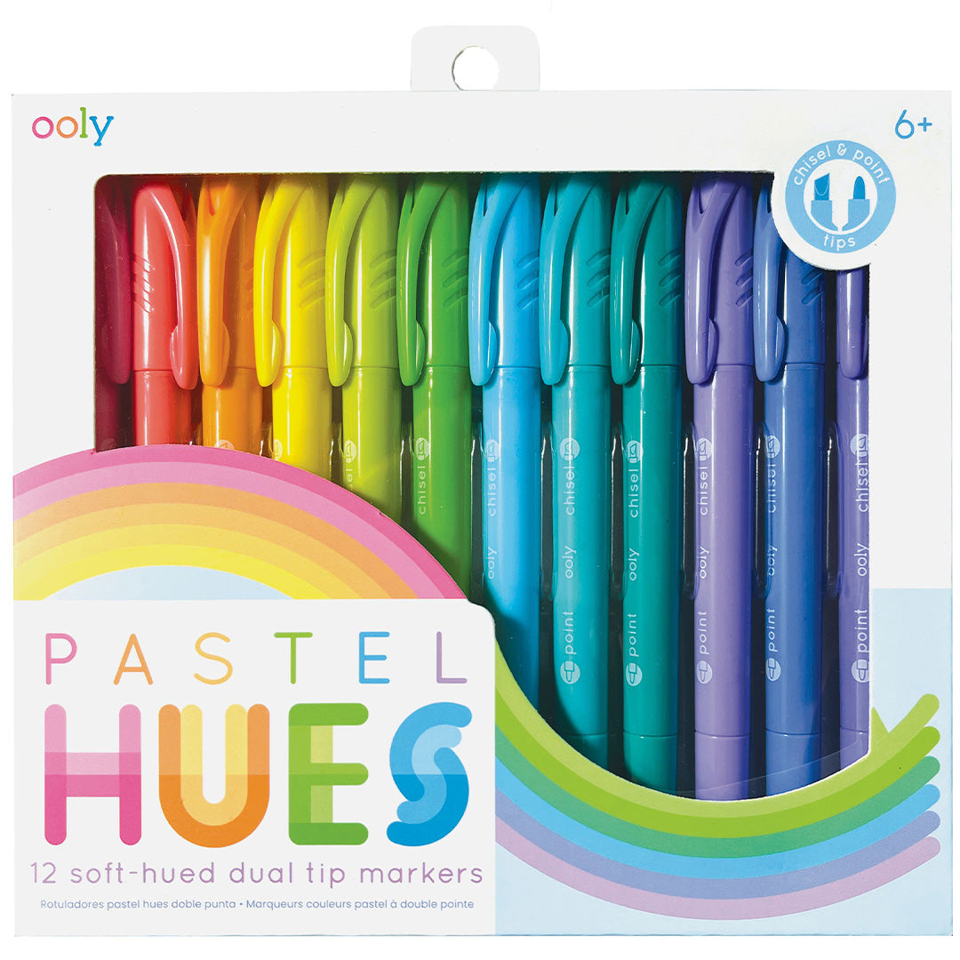 ooly dubbelzijdige viltstiften dual tip pastel - 12st | 02.130-103 | 0