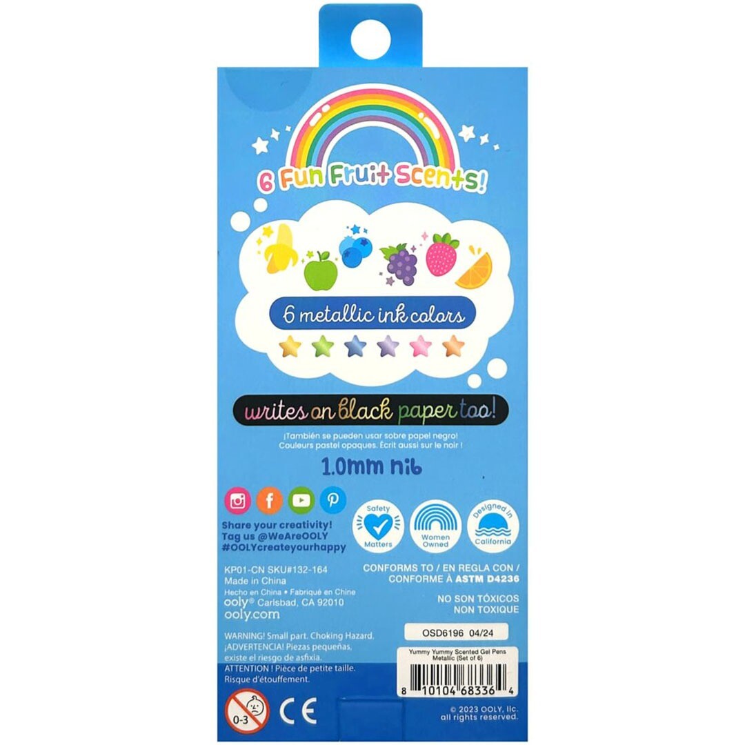 ooly geurende gelpennen yummy yummy metallic - 6st | 02.132-164 | 3