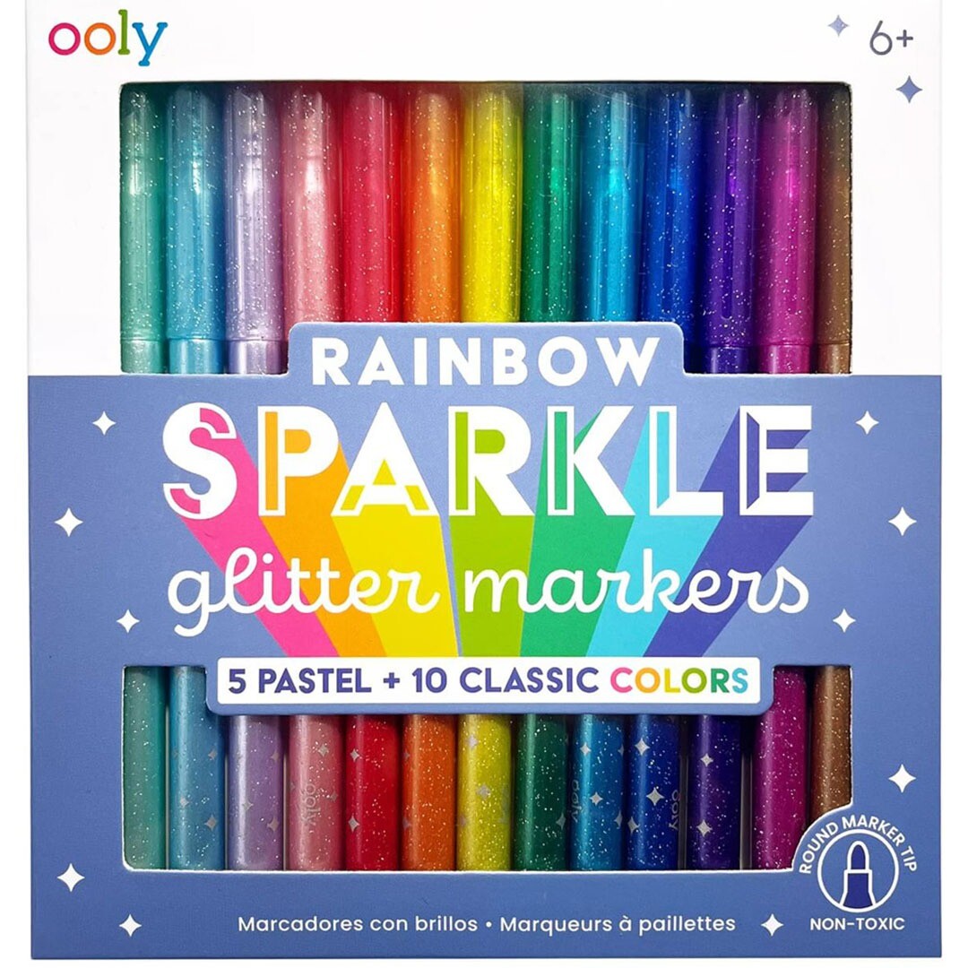 ooly glitter markeerstiften rainbow sparkle - 15st  | 02.130-113 | 0