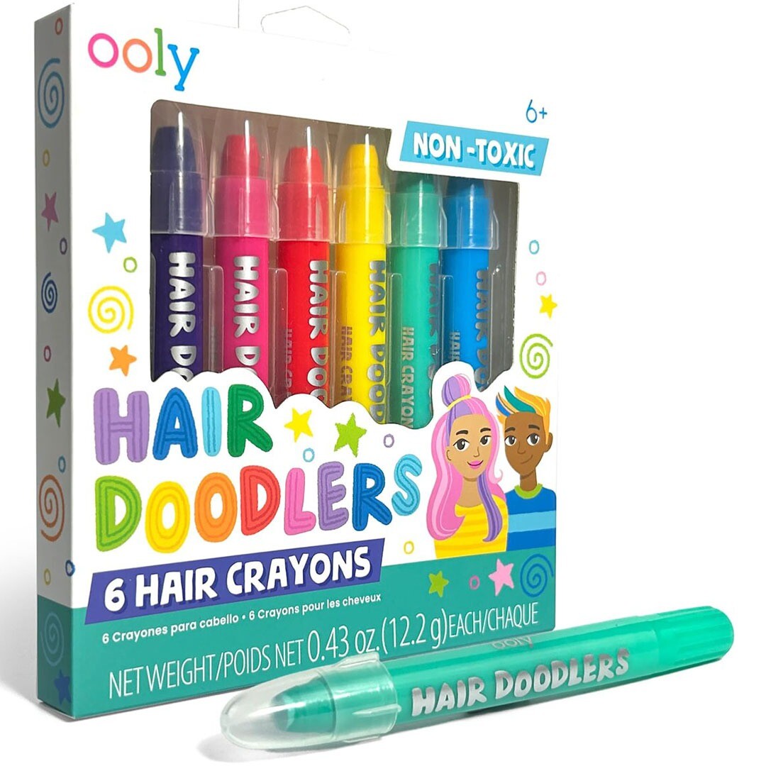 ooly haarkrijt hair doodlers - 6st | 02.133-117 | 2