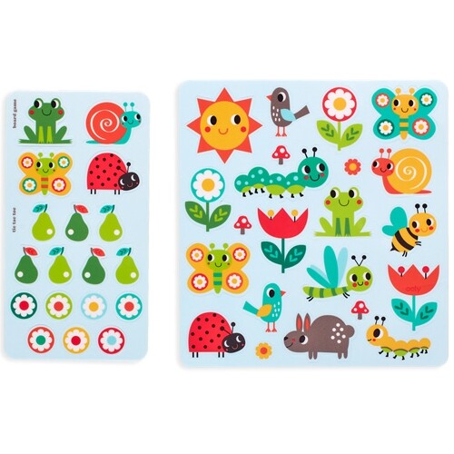 ooly herbruikbare stickerspelletjes - dieren in de tuin | 02.172-008 | 1