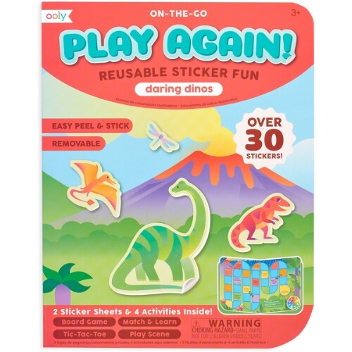 ooly herbruikbare stickerspelletjes - dino's | 02.172-006 | 0