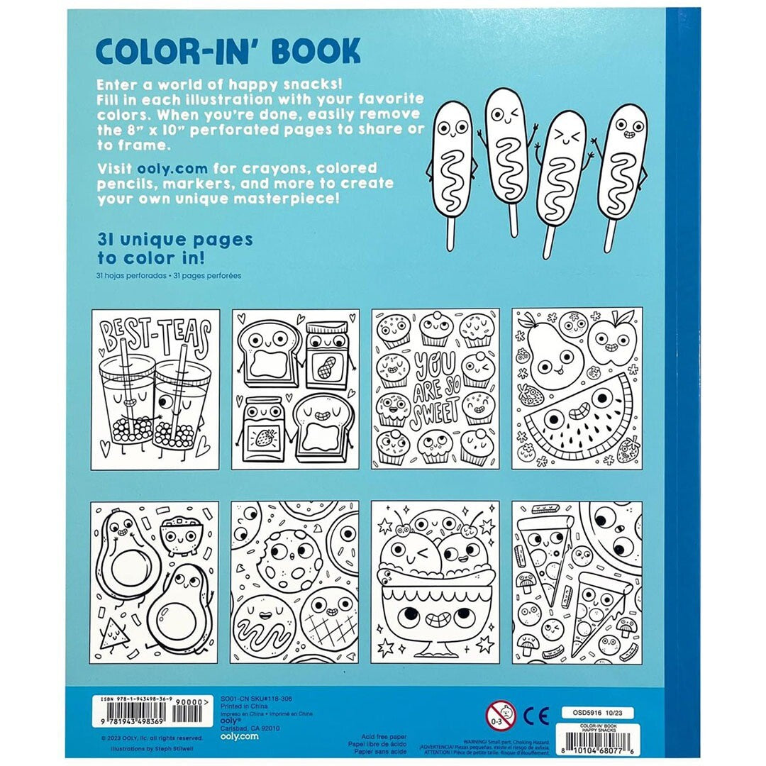 ooly kleurboek blije snacks | 02.118-306 | 3